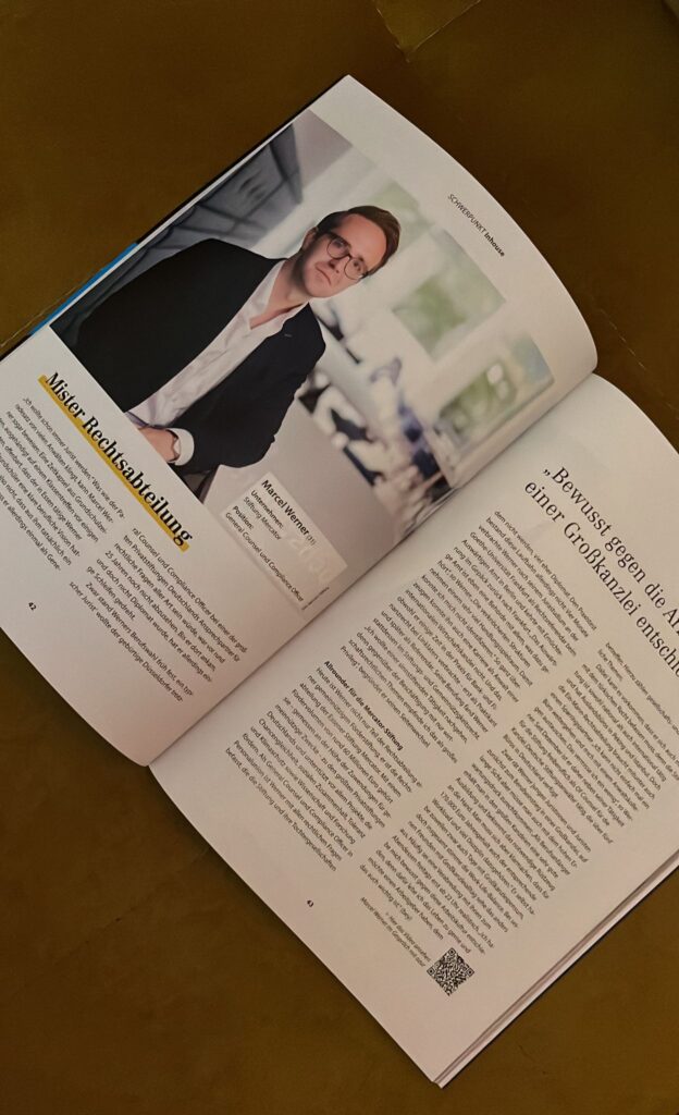Portrait über Marcel Werner in azur Karriere